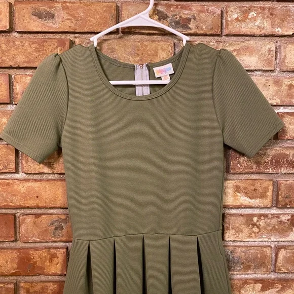 LuLaRoe Asymmetrical zip up dress with puffy sleeves size XS - Picture 2 of 8